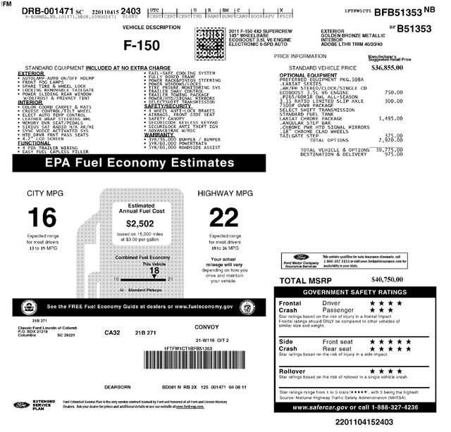 Used 2011 Ford F150 Lariat w/ Lariat Chrome Pkg RWD image 20