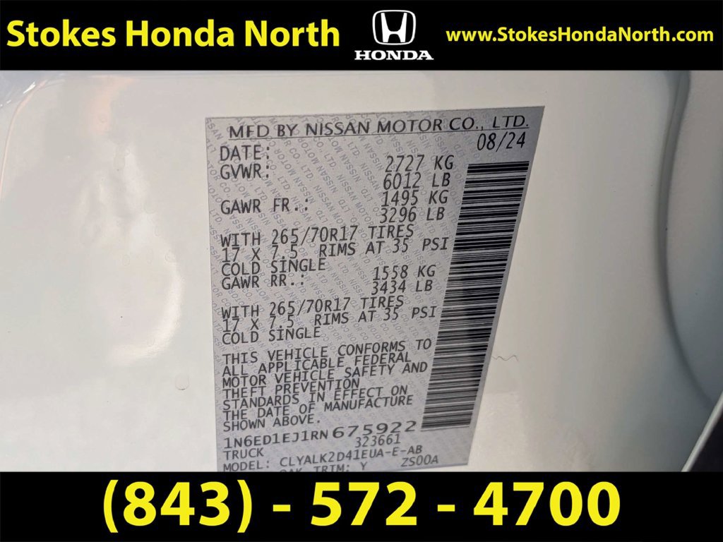 Used 2024 Nissan Frontier Pro-X w/ Pro Premium Package RWD image 7