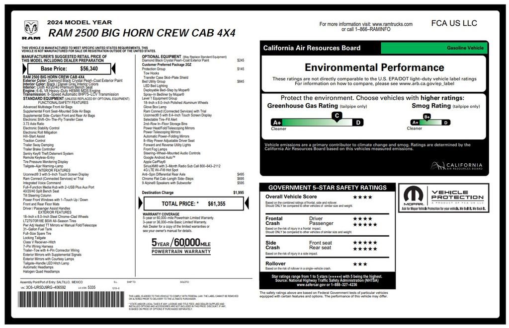 Used 2024 RAM 2500 Big Horn w/ Bed Utility Group image 2