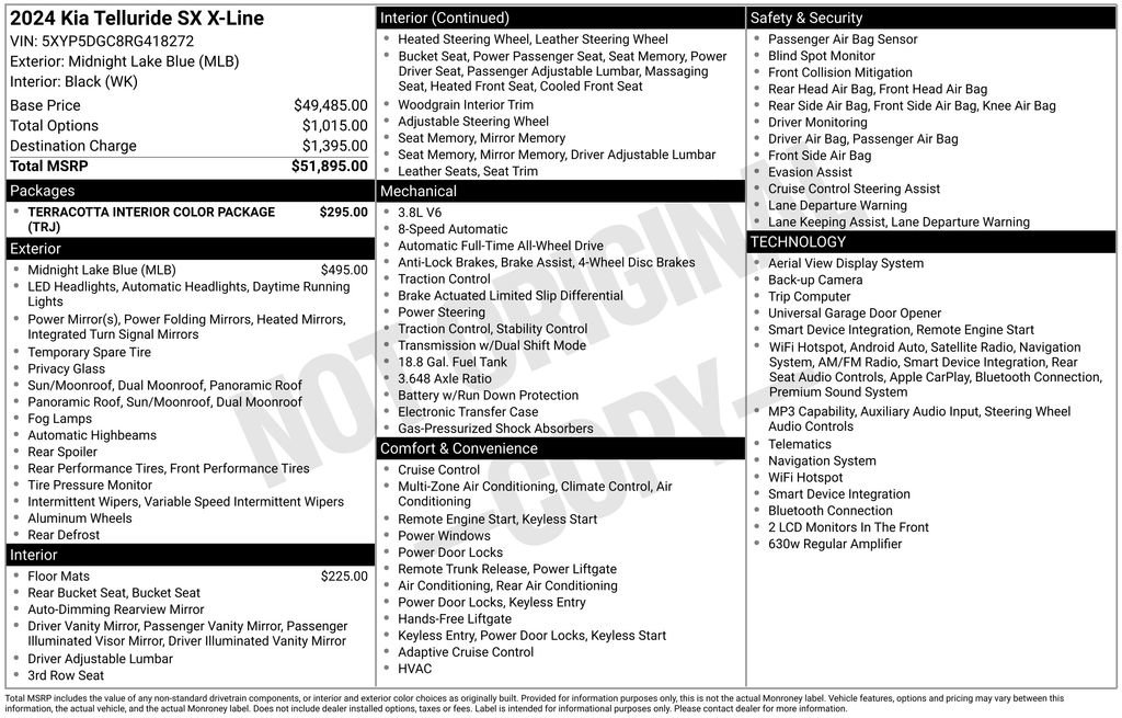 Certified 2024 Kia Telluride SX X-Line AWD/4WD image 7