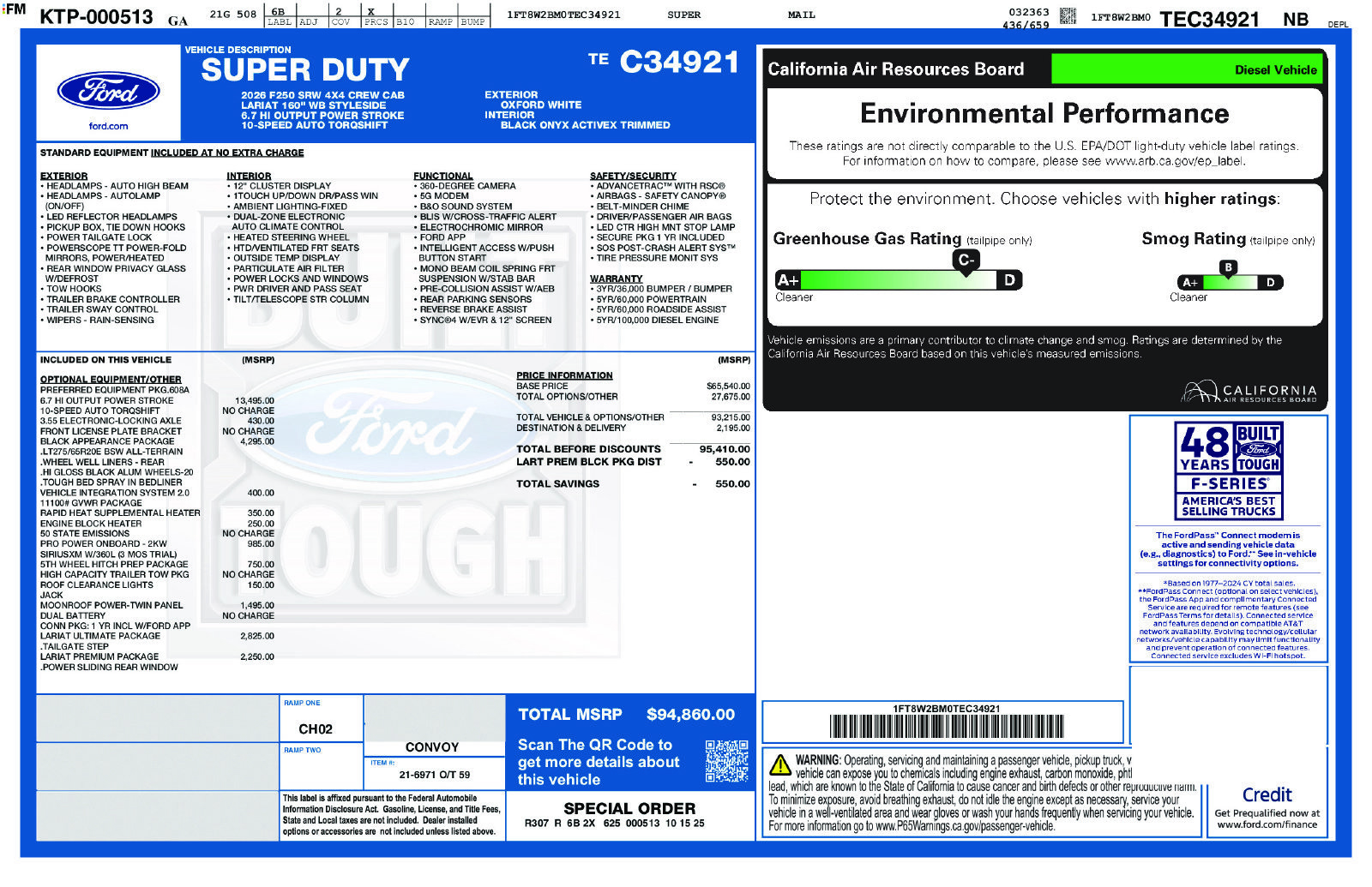 Used 2026 Ford F250 Lariat w/ Black Appearance Package AWD/4WD image 43