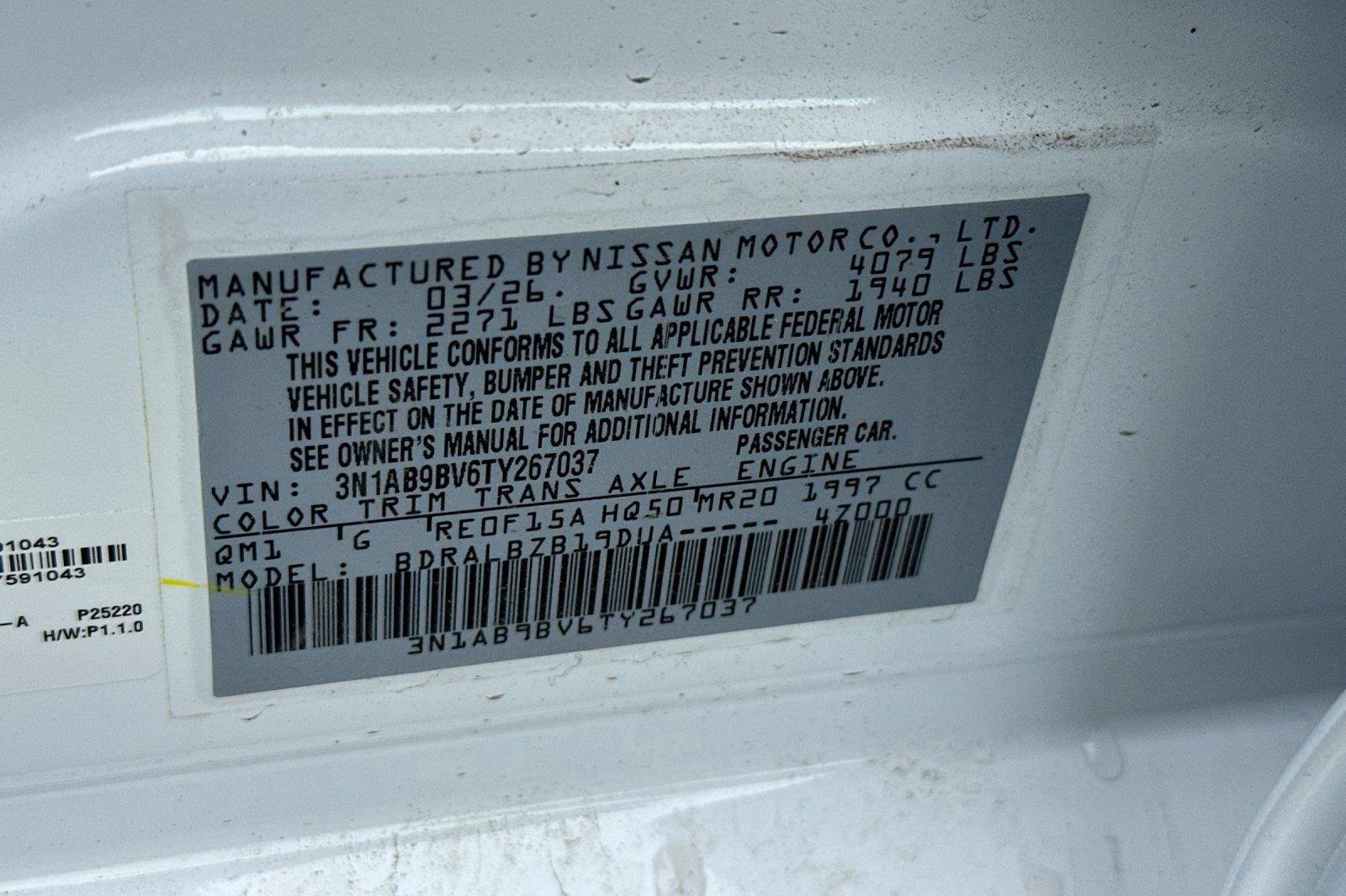 Certified 2026 Nissan Sentra S w/ Floor Mat Package FWD image 26