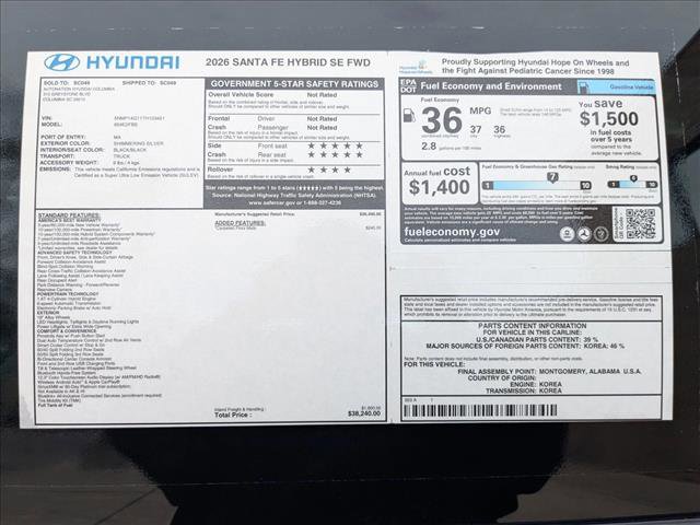 New 2026 Hyundai Santa Fe SE FWD image 22