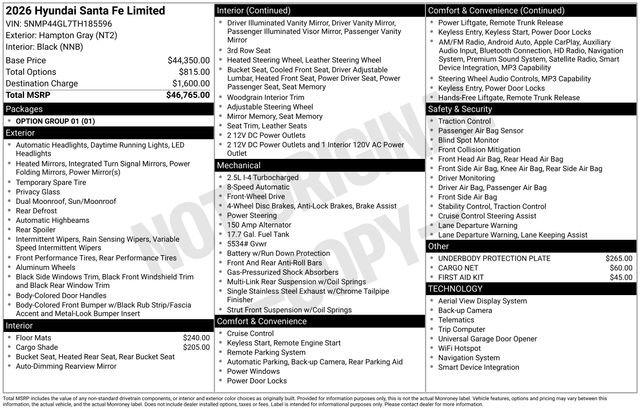New 2026 Hyundai Santa Fe Limited image 19