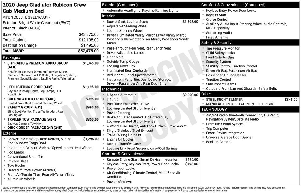 Used 2020 Jeep Gladiator Rubicon image 32