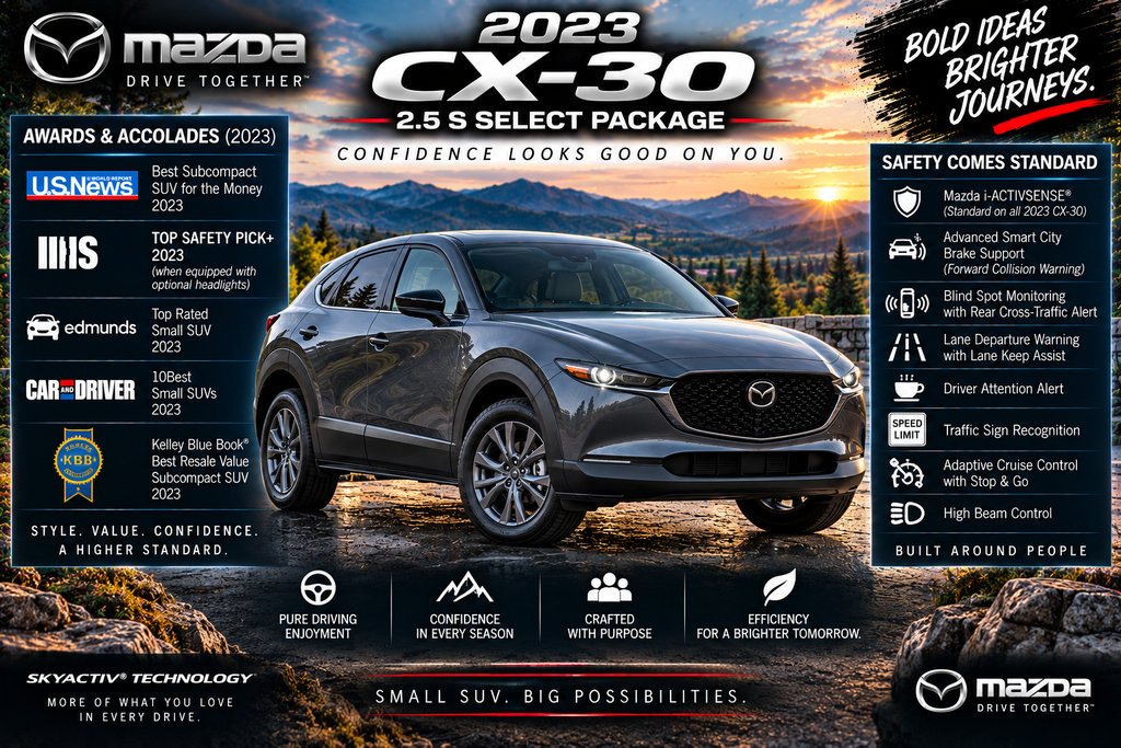 Used 2023 MAZDA CX-30 AWD 2.5 S w/ Select Package image 2