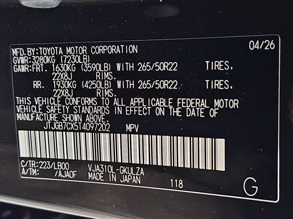 New 2026 Lexus LX 600 4WD w/ Luxury Package image 35