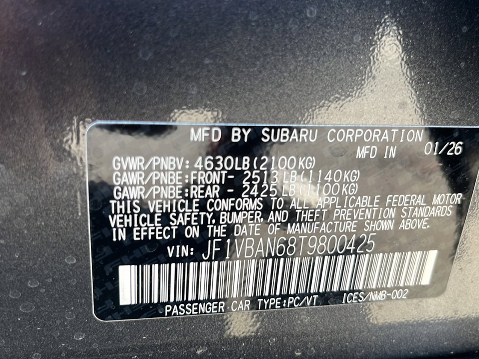 New 2026 Subaru WRX Limited image 15
