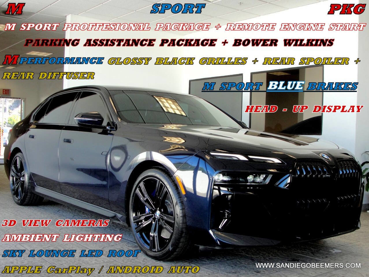 Used 2023 BMW 740i 740i M SPORT PRO+HUD+SWAROVSKI w/ Parking Assistance Package