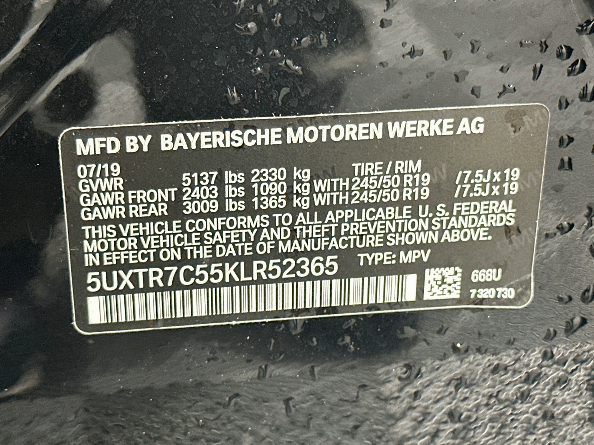 Used 2019 BMW X3 sDrive30i w/ Convenience Package RWD image 12