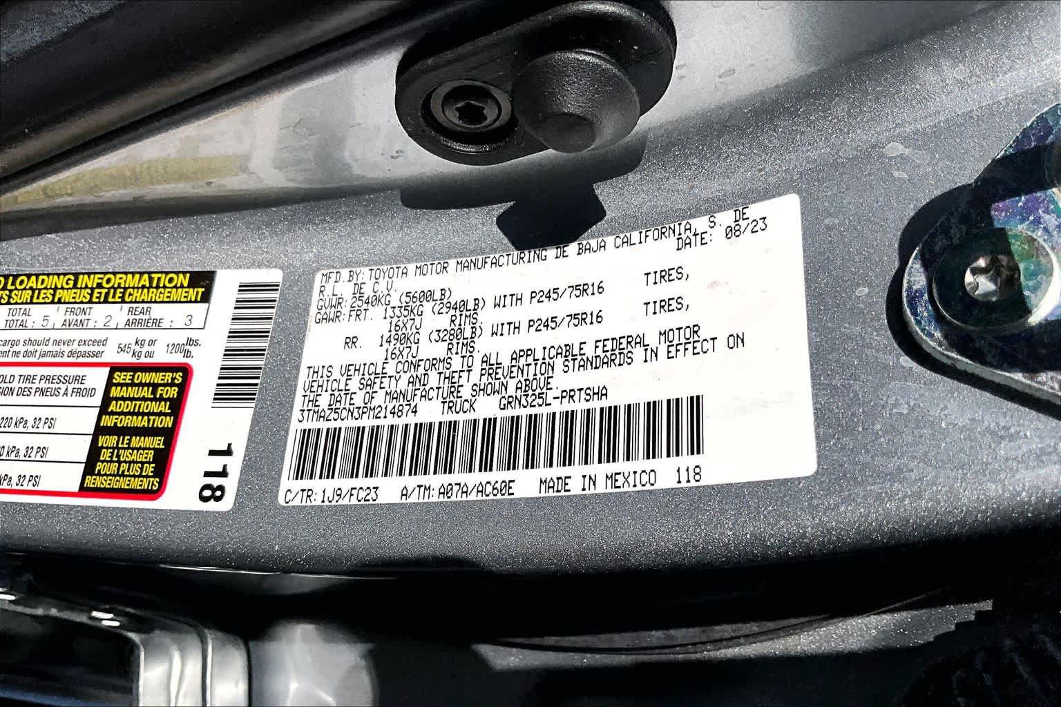 Certified 2023 Toyota Tacoma SR5 w/ Technology Package RWD image 34