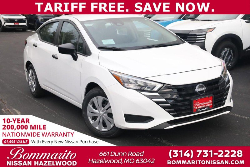 New 2025 Nissan Versa S w/ Trunk Package