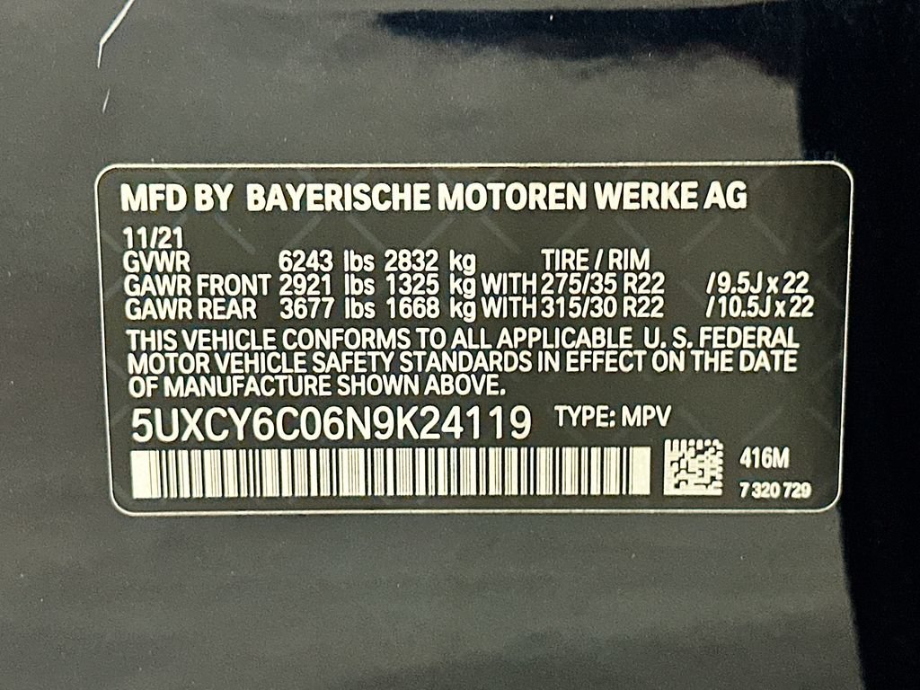 Used 2022 BMW X6 xDrive40i w/ Executive Package AWD/4WD image 33