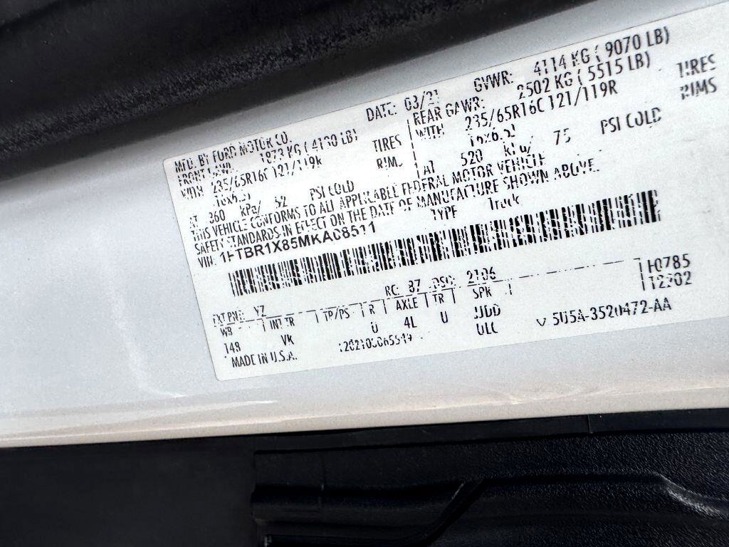 Used 2021 Ford Transit 250 148 High Roof w/ Load Area Protection Package image 16