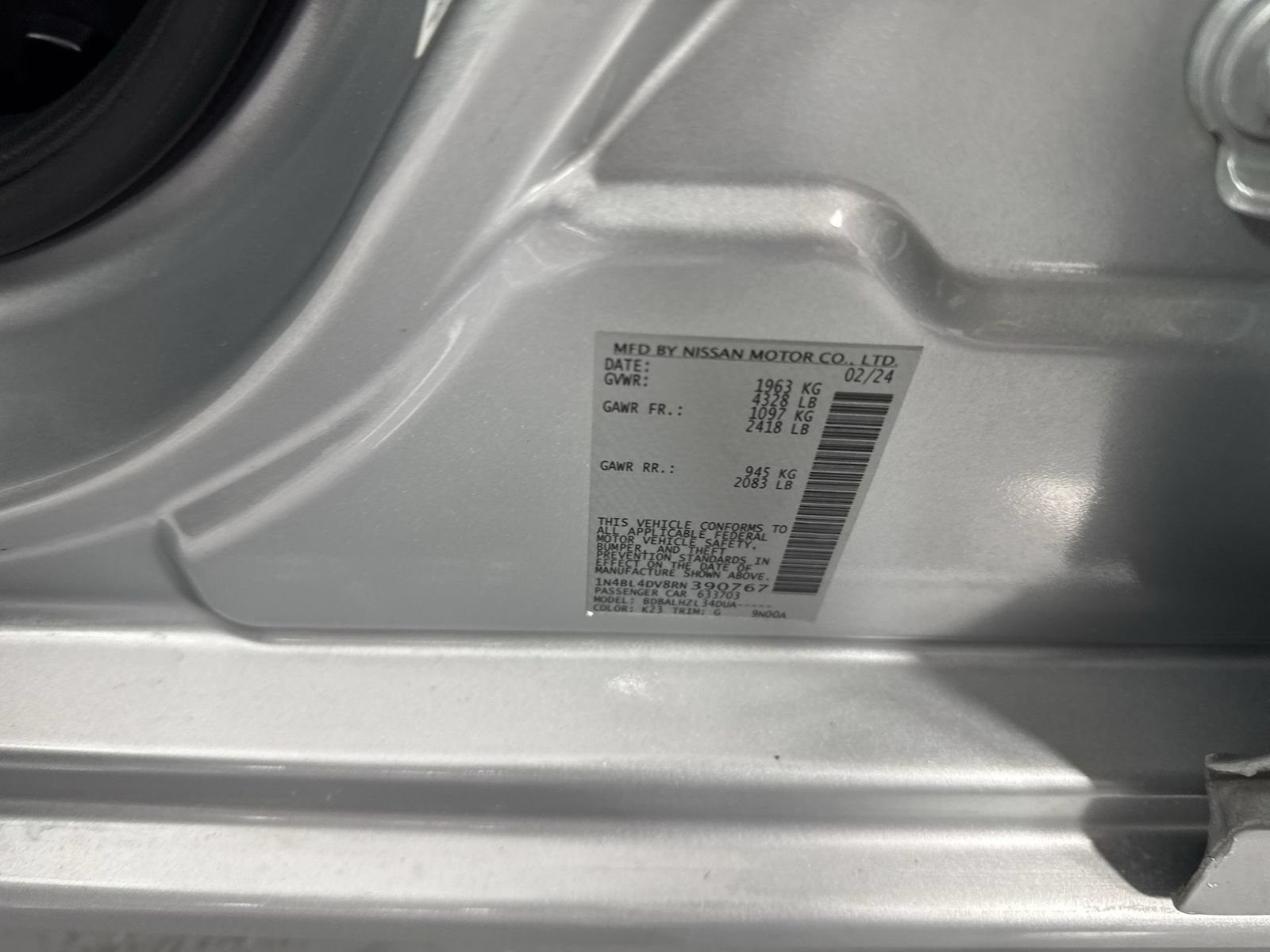 Certified 2024 Nissan Altima 2.5 SV FWD image 37