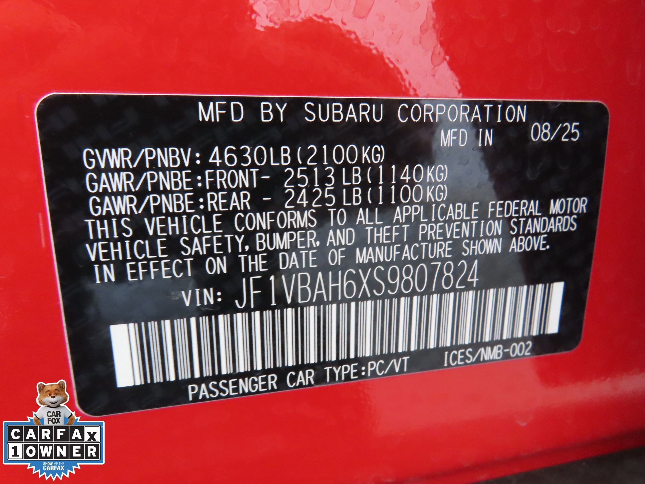 Certified 2025 Subaru WRX Premium image 29