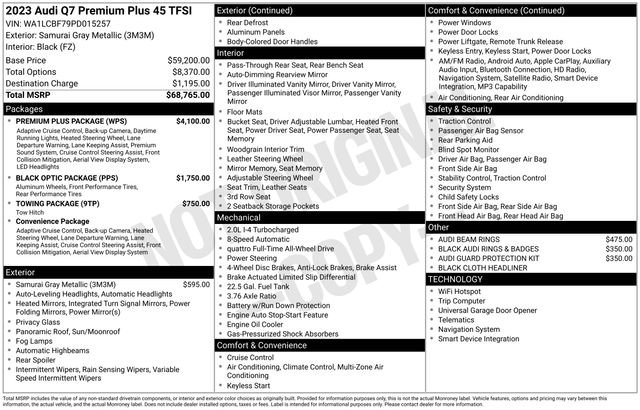Used 2023 Audi Q7 2.0T Premium Plus w/ Premium Plus Package image 40