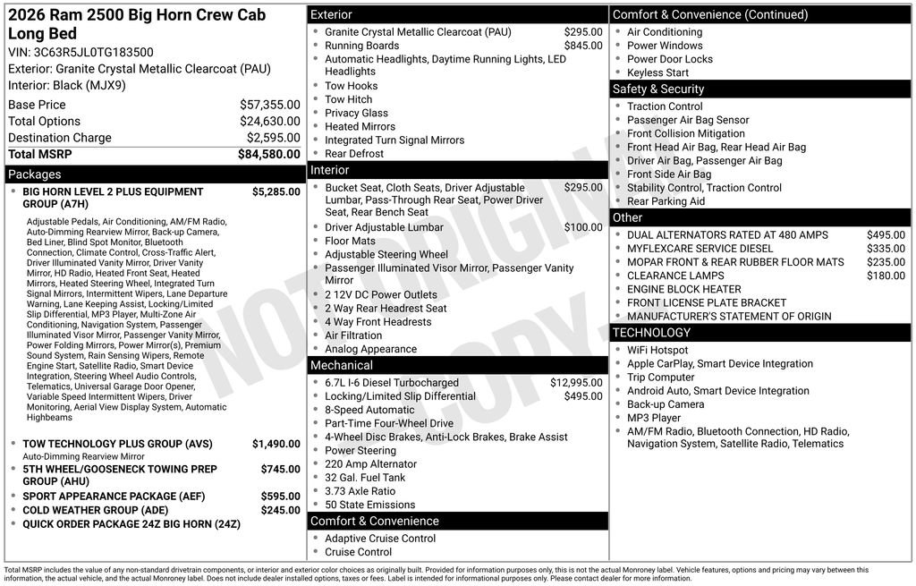 New 2026 RAM 2500 Big Horn AWD/4WD image 6