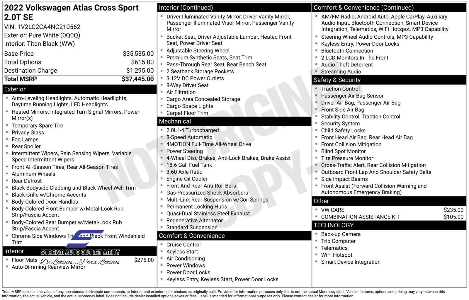 Used 2022 Volkswagen Atlas Cross Sport SE image 44