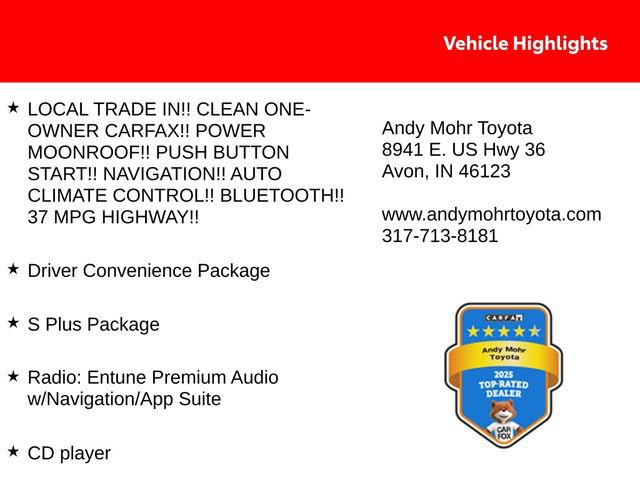 Used 2016 Toyota Corolla S w/ Driver Convenience Package FWD image 2