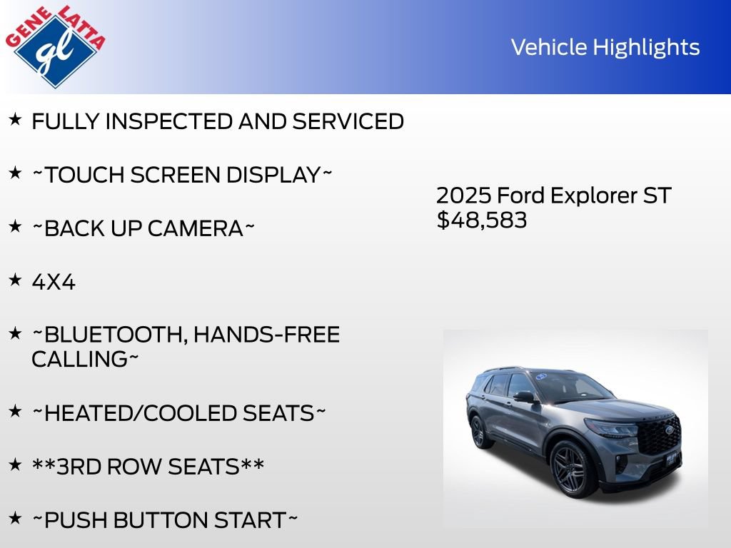 Certified 2025 Ford Explorer ST AWD/4WD image 34