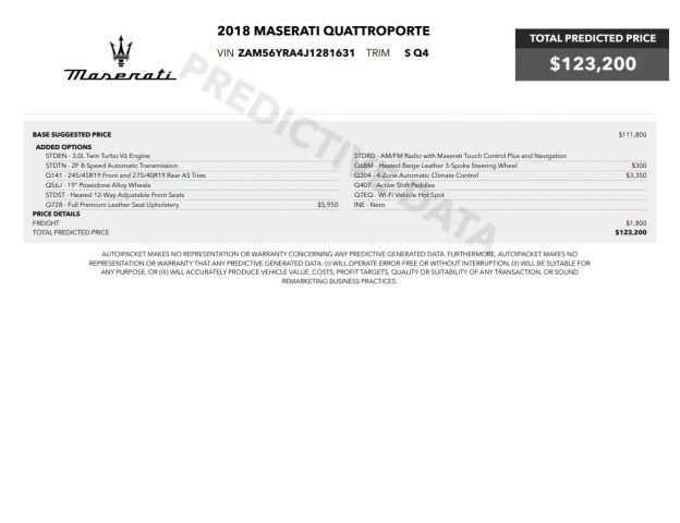 Used 2018 Maserati Quattroporte S Q4 AWD/4WD image 7