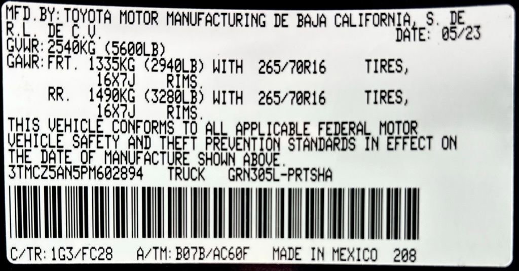 Certified 2023 Toyota Tacoma 4x4 Double Cab w/ Trail Edition image 23