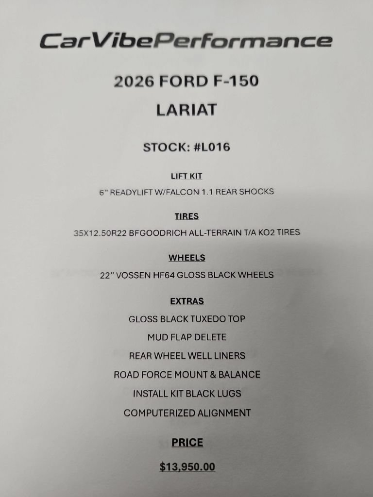 Used 2026 Ford F150 Lariat w/ Equipment Group 502A High AWD/4WD image 2