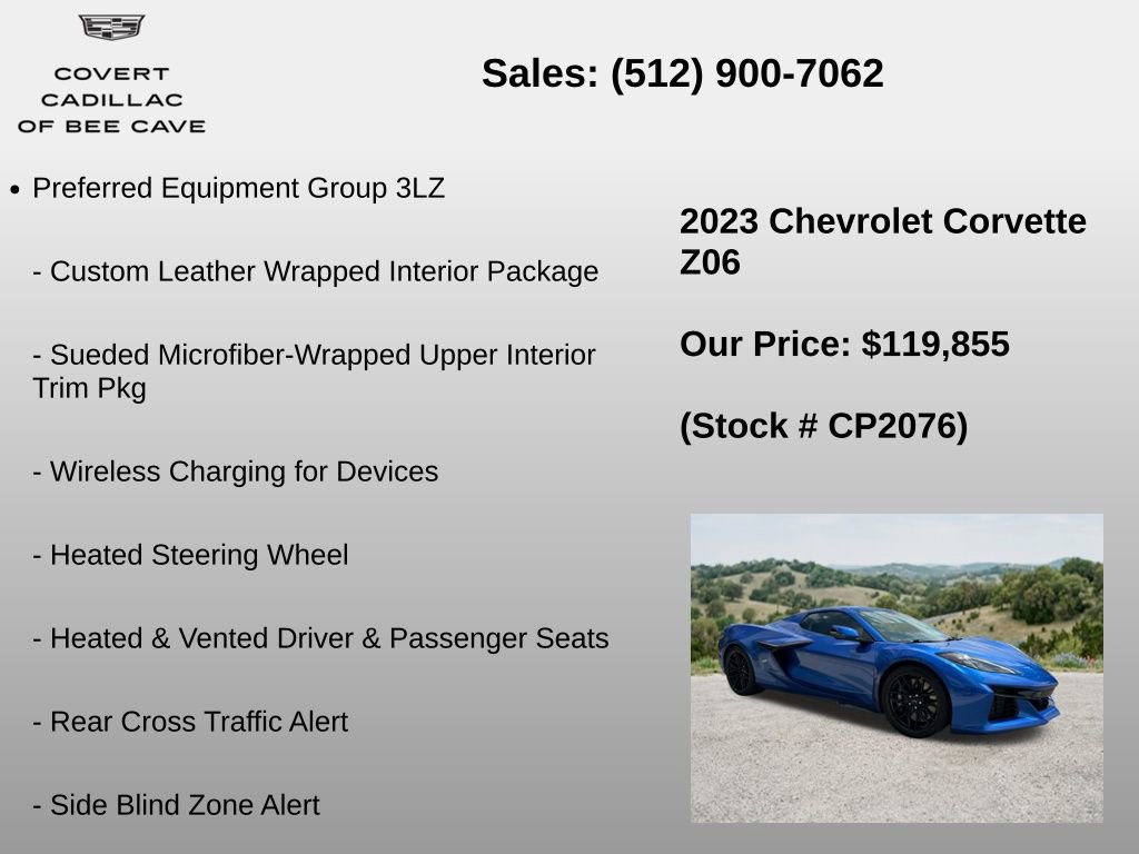 Used 2023 Chevrolet Corvette Z06 RWD image 12