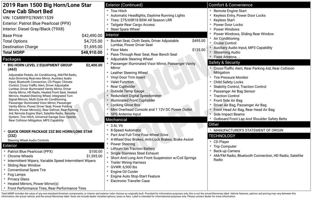Used 2019 RAM 1500 Big Horn image 31