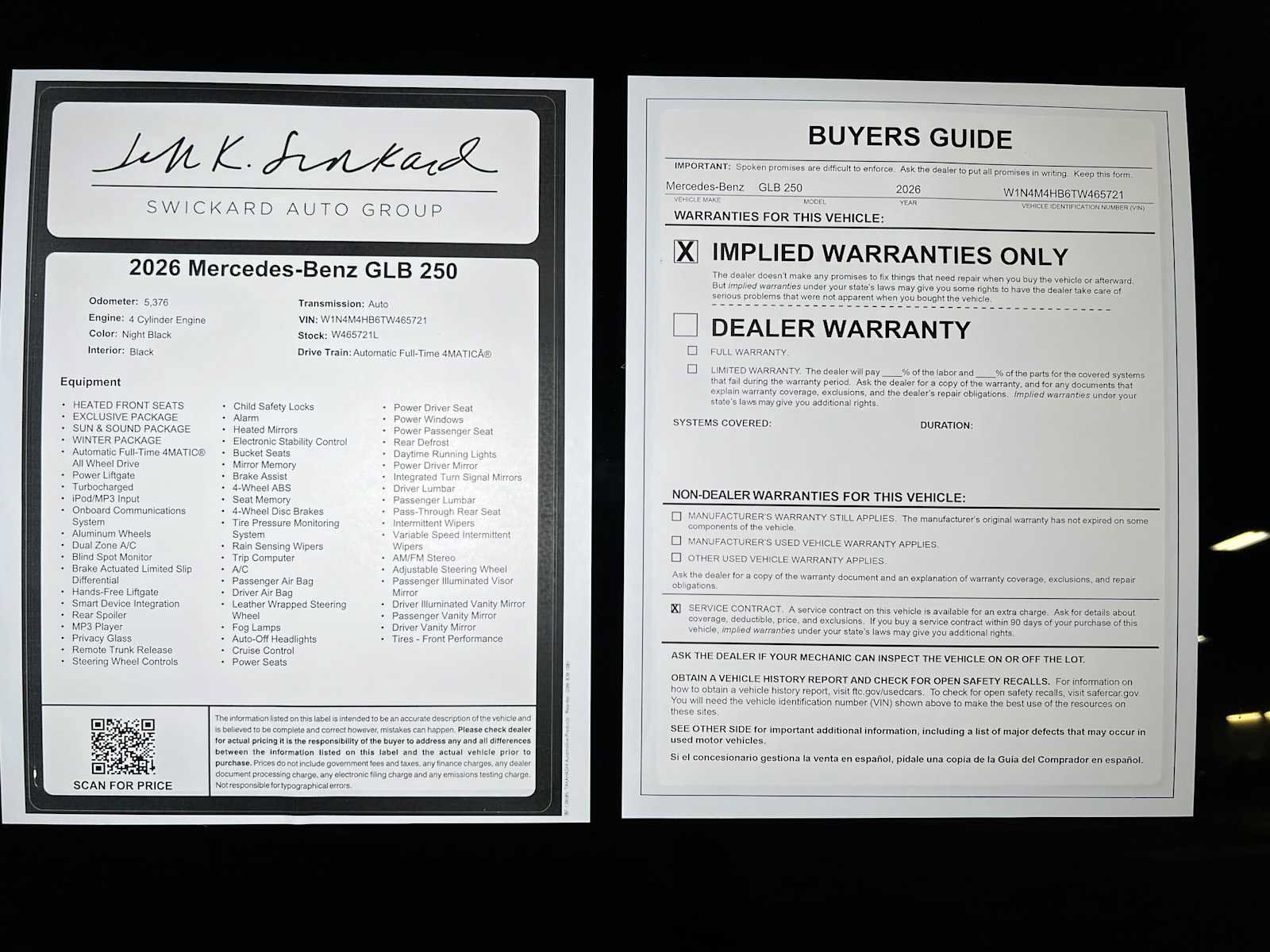 Certified 2026 Mercedes-Benz GLB 250 4MATIC image 46