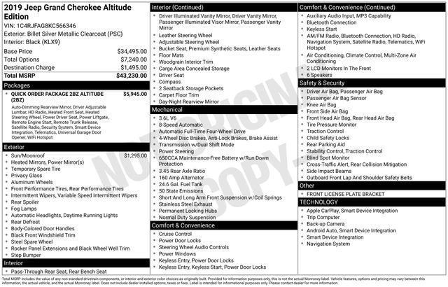 Used 2019 Jeep Grand Cherokee Altitude image 13