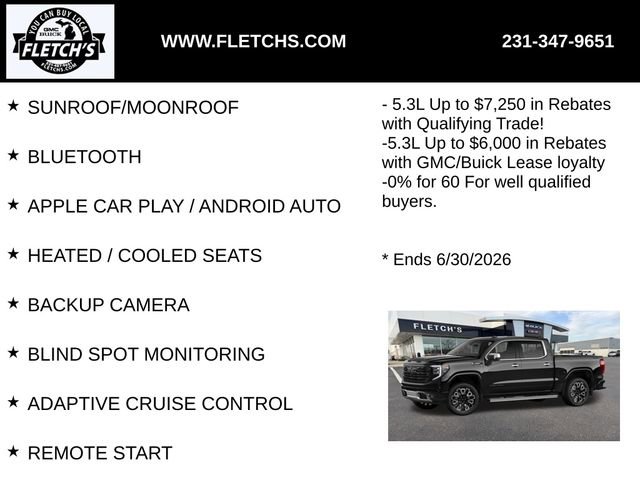 New 2026 GMC Sierra 1500 Denali Ultimate w/ LPO, Black Badging Package AWD/4WD image 2