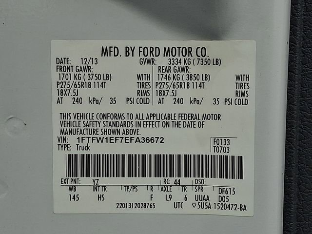 Used 2014 Ford F150 Lariat w/ Lariat Chrome Package image 26