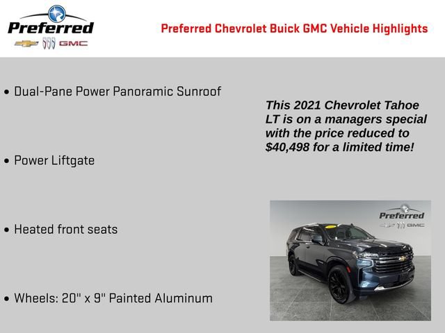 Certified 2021 Chevrolet Tahoe LT AWD/4WD image 2