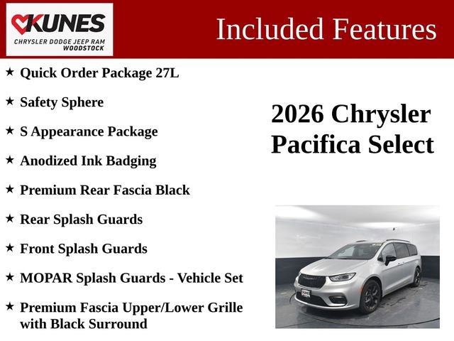 New 2026 Chrysler Pacifica Select w/ S Appearance Package FWD image 3