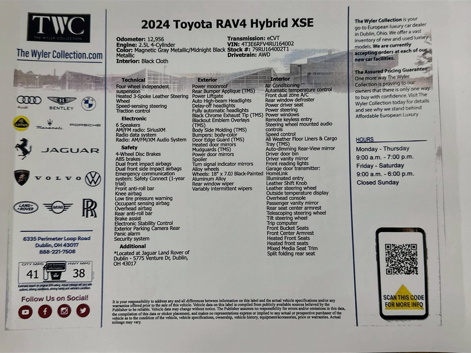 Used 2024 Toyota RAV4 XSE w/ Weather Package AWD/4WD image 46