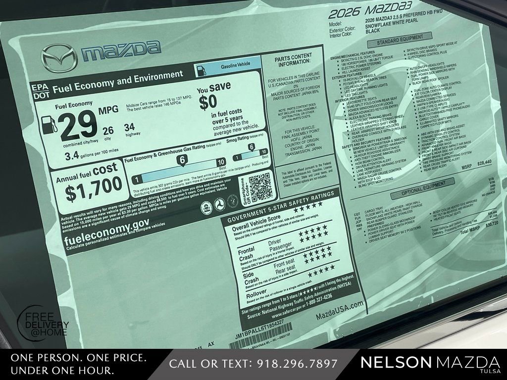 New 2026 MAZDA MAZDA3 s FWD image 15