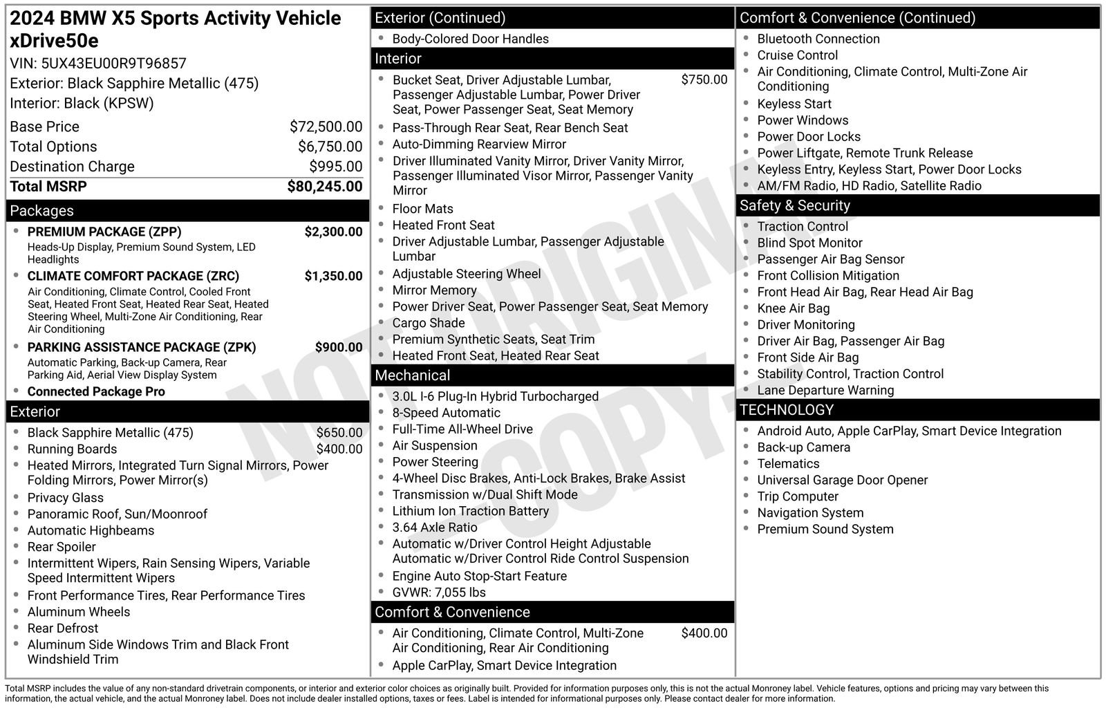 Used 2024 BMW X5 xDrive50e image 38