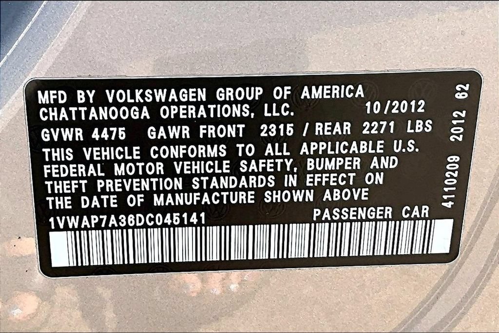 Used 2013 Volkswagen Passat 2.5 S FWD image 33