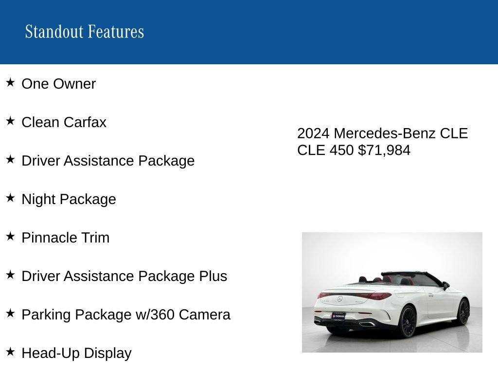 Certified 2024 Mercedes-Benz CLE 450 4MATIC Cabriolet image 9