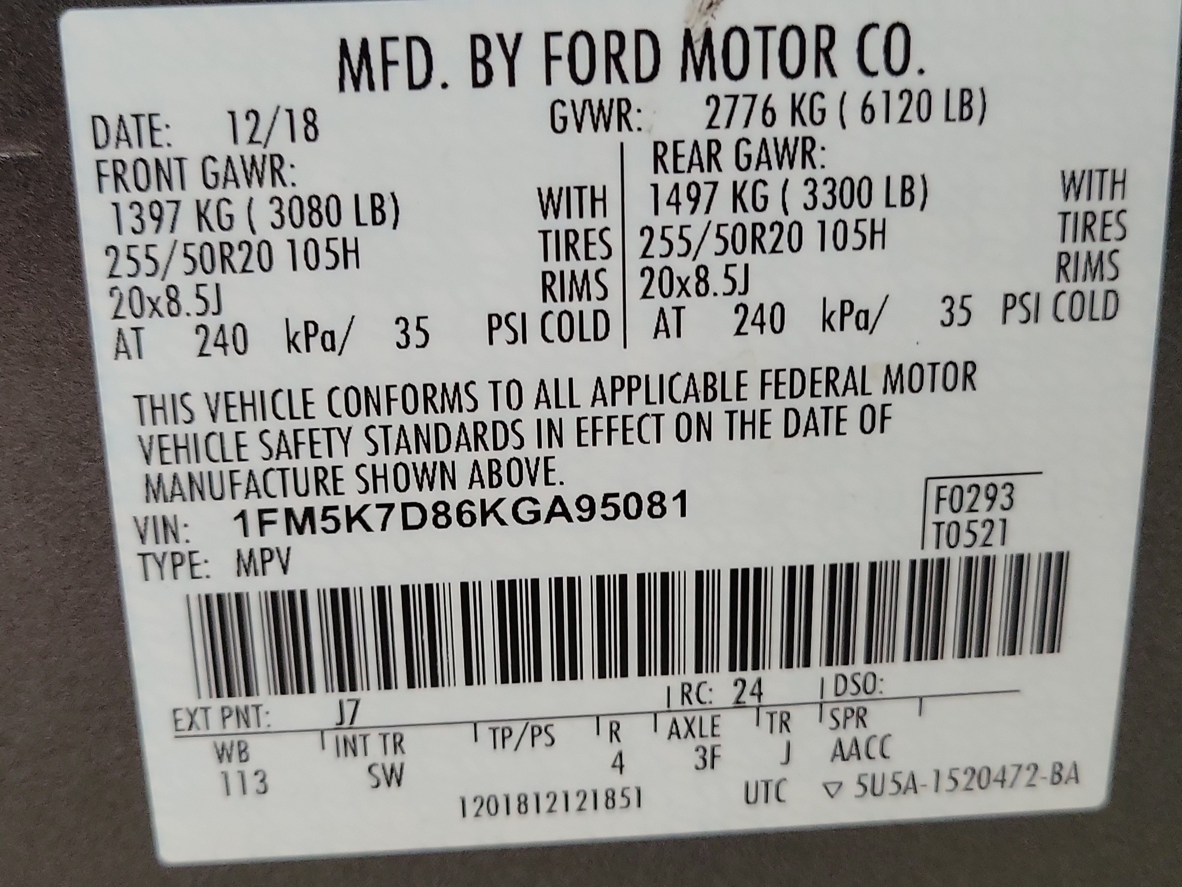 Used 2019 Ford Explorer XLT w/ Equipment Group 202A FWD image 33