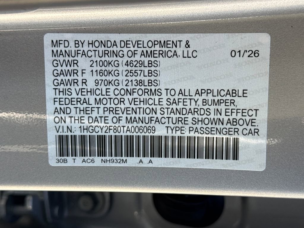 New 2026 Honda Accord Touring image 28