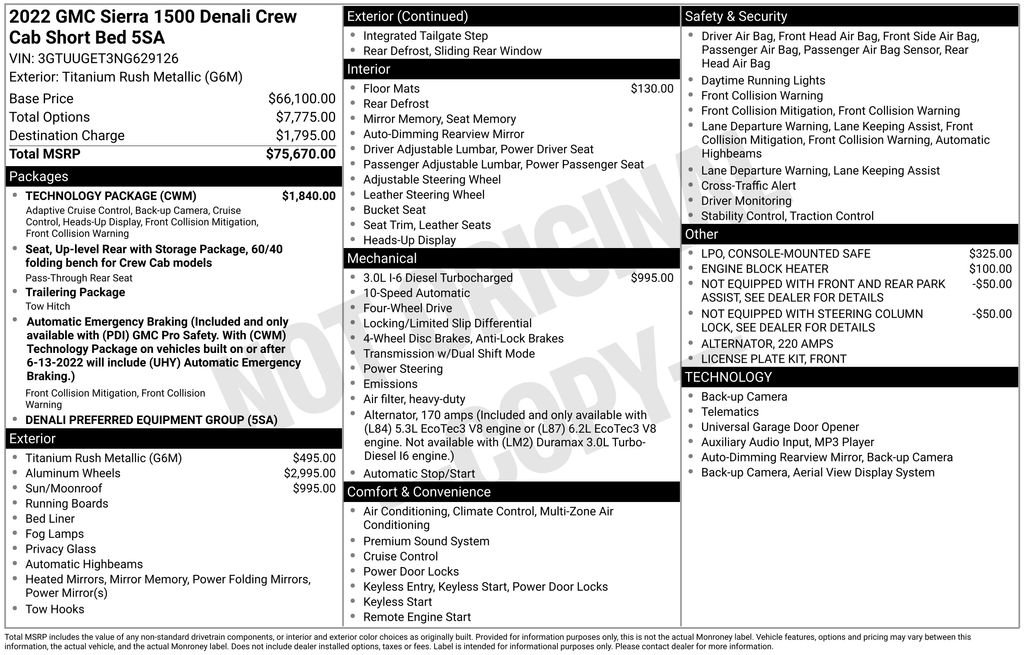 Used 2022 GMC Sierra 1500 Denali w/ Technology Package image 5
