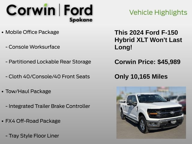 Used 2024 Ford F150 XLT w/ Equipment Group 302A MID AWD/4WD image 7