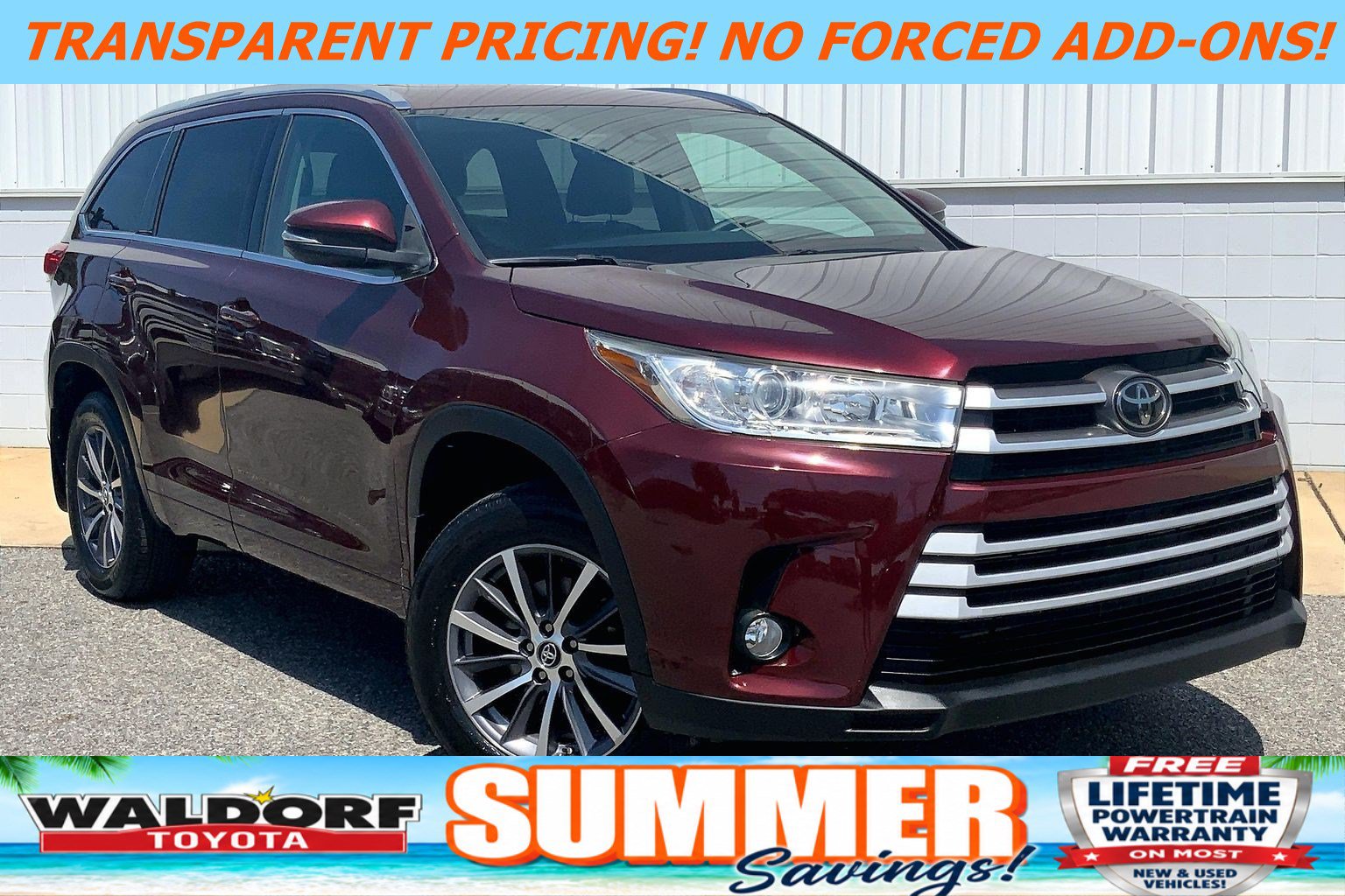 Used 2018 Toyota Highlander XLE AWD/4WD image 1