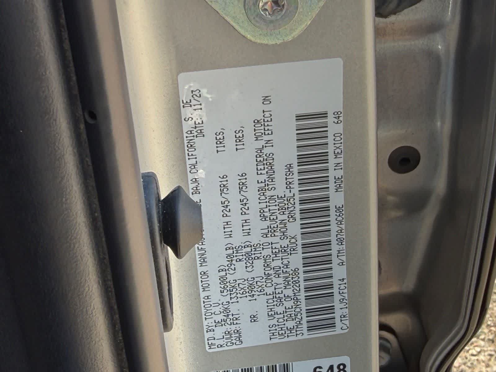Used 2023 Toyota Tacoma SR5 w/ Black Out Package (TMS) RWD image 26