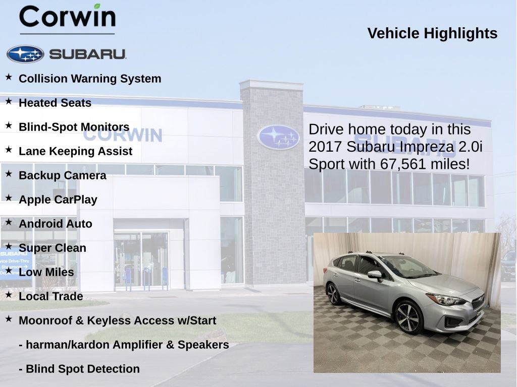 Used 2017 Subaru Impreza 2.0i Sport w/ Popular Package #4 AWD/4WD image 6