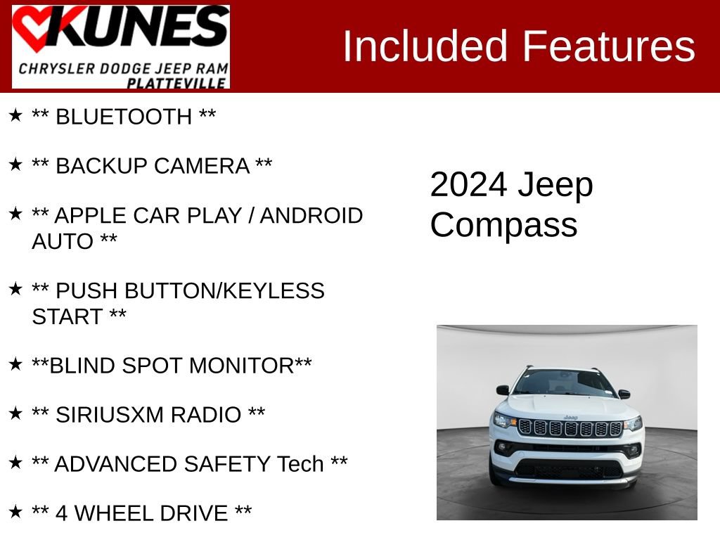 Used 2024 Jeep Compass Latitude AWD/4WD image 2