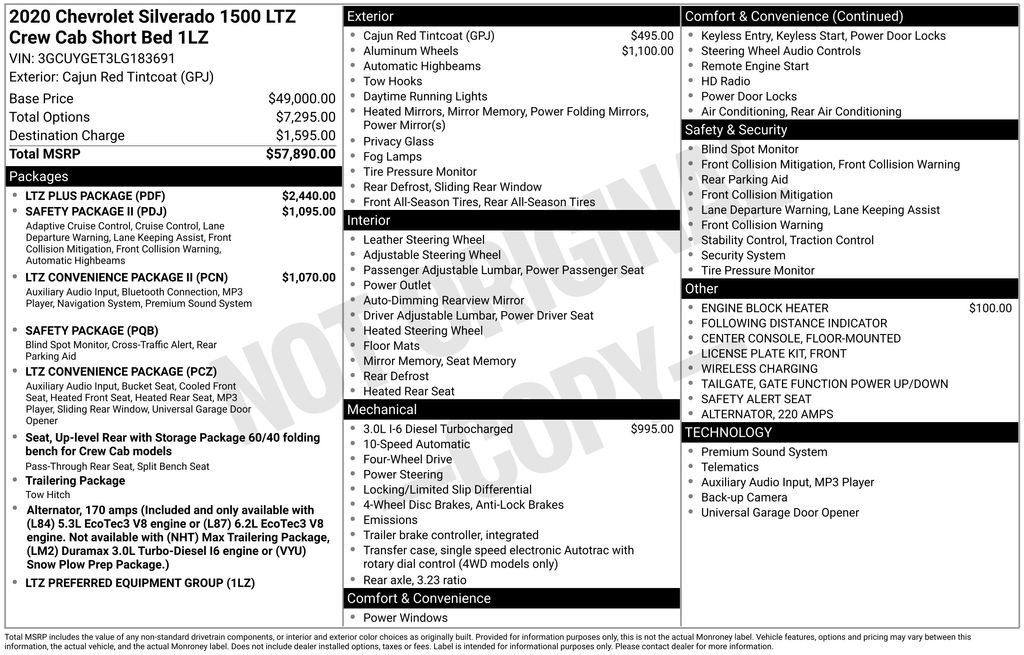 Used 2020 Chevrolet Silverado 1500 LTZ w/ LTZ Plus Package image 19